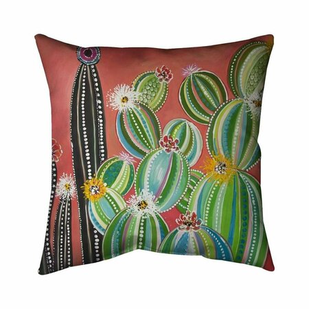 FONDO 26 x 26 in. Rainbow Cactus-Double Sided Print Indoor Pillow FO3333155
